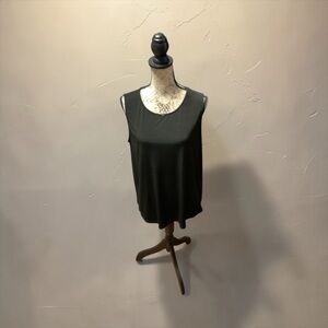 Ellen Tracy Elegant Black Sleeveless Top